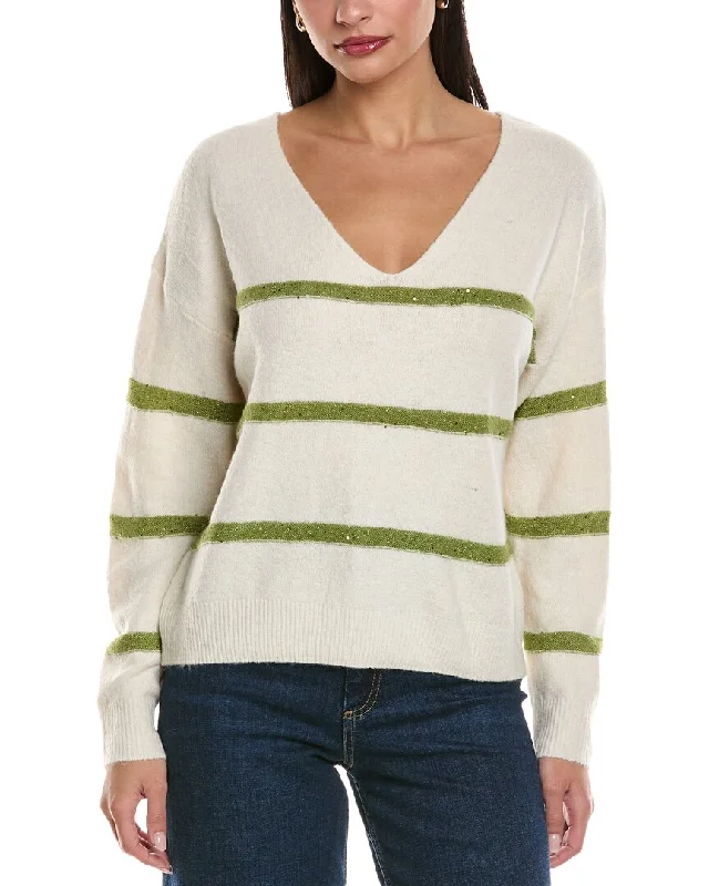 ANNA KAY Kelly Moi Striped Cashmere-Blend Sweater