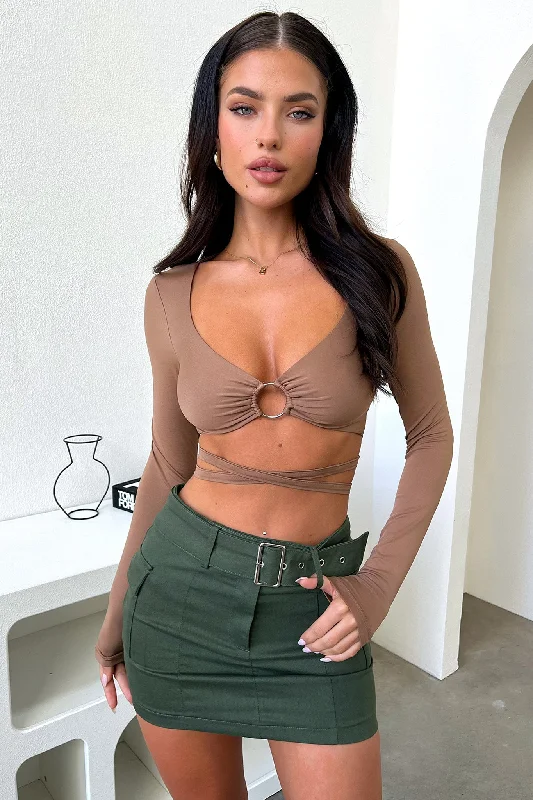 Bella Crop - Brown