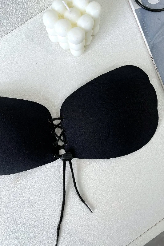 Stick On Push Up Bra - Black