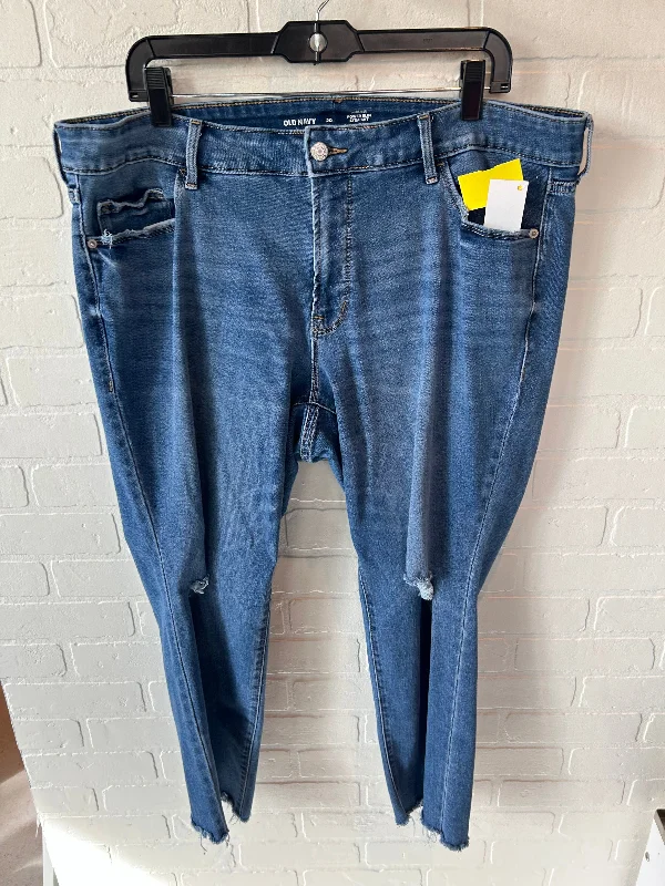 Jeans Straight By Old Navy In Blue Denim, Size: 20