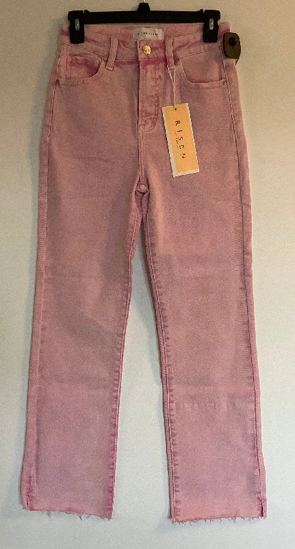 Jeans Straight By Risen In Pink, Size: 2