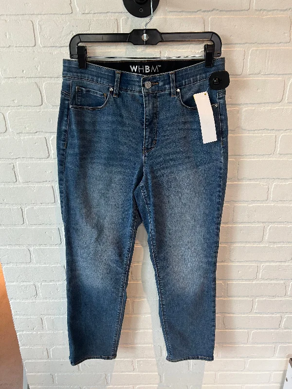 Jeans Straight By White House Black Market In Blue Denim, Size: 10