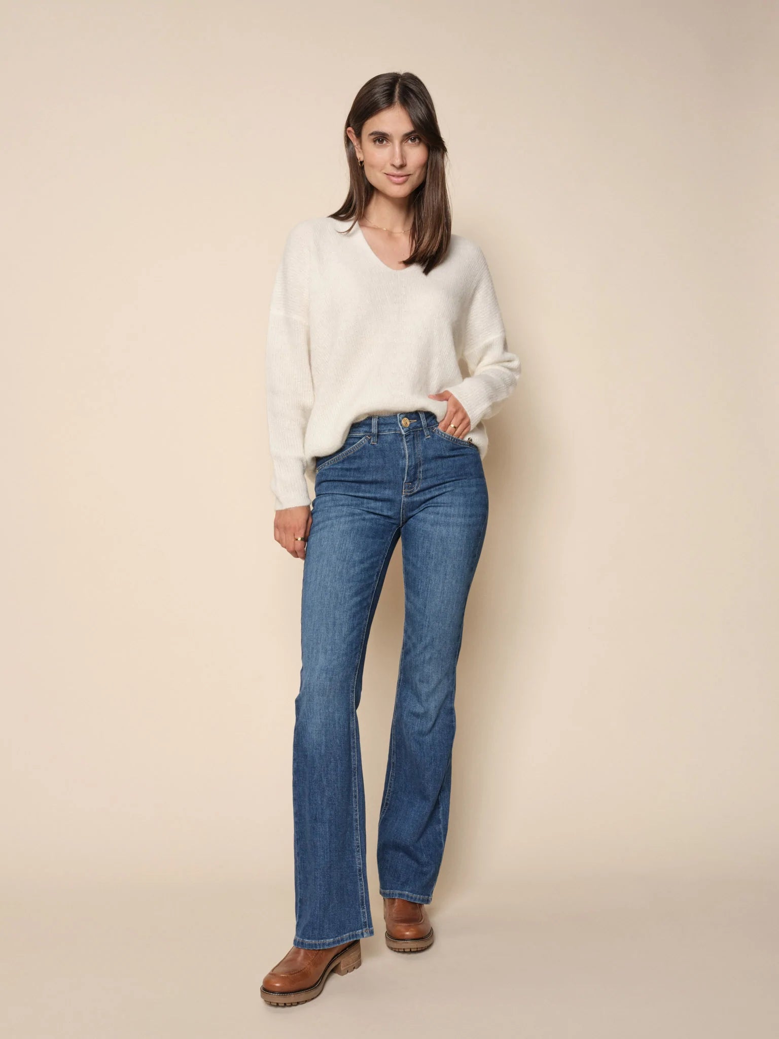 Mos Mosh Alli Ease Flare Jeans - Blue