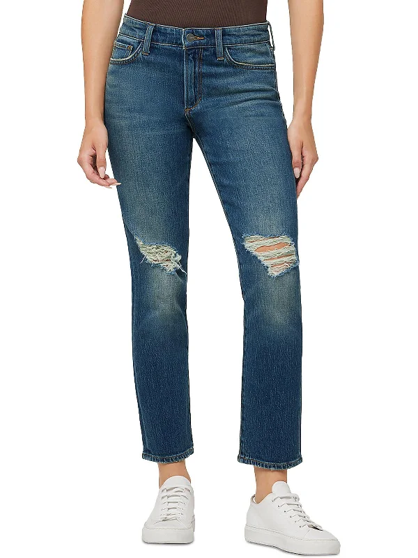 The Scout Womens Destroyed Denim Boyfriend Jeans