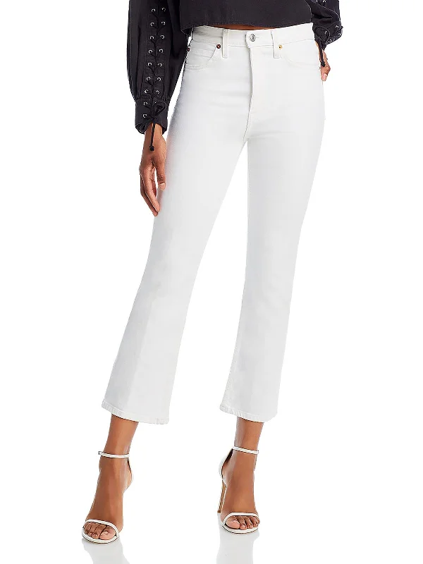 Womens High Rise Cropped Bootcut Jeans