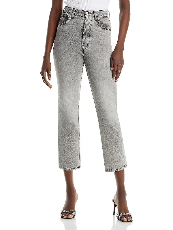 Womens High Rise Fare Legs Cropped Jeans