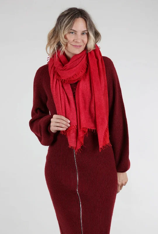 Felted Cashmere Scarf, Crimson