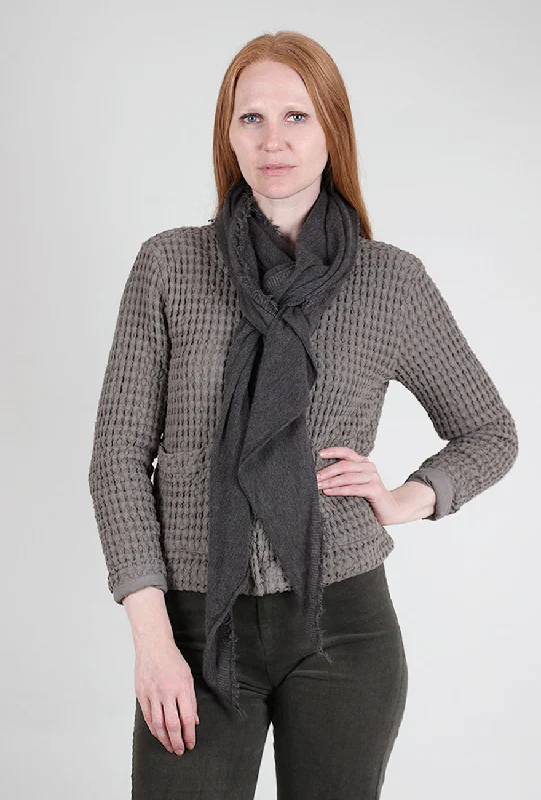 Love Cashmere Scarf, Brown Top x Charcoal