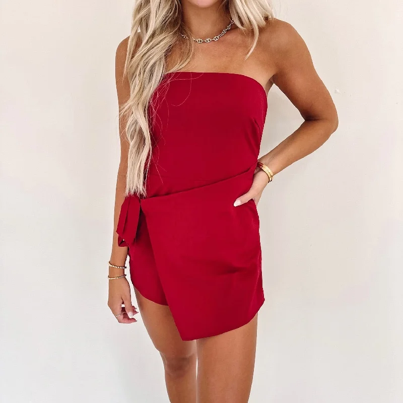 Lennon Romper - Burgundy