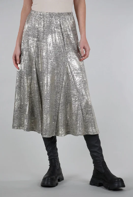 Shimmer Knit Symphony Skirt, Gold