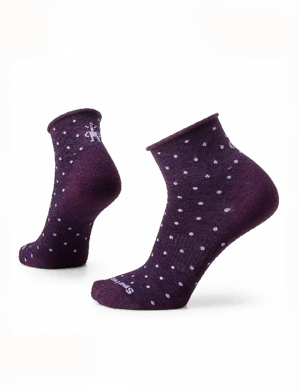 Everyday Classic Dot Ankle Socks, Purple Iris