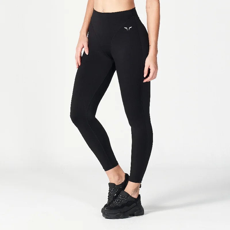 Core V-Cropped Leggings - Black