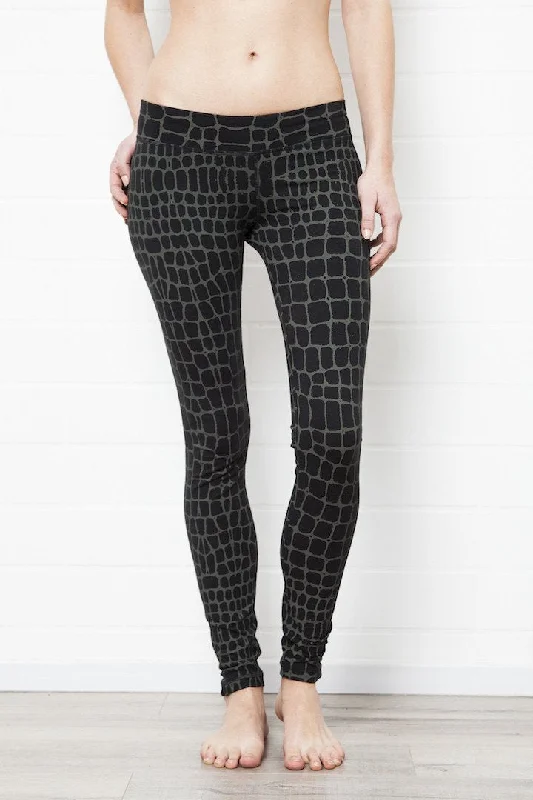 Crocodile Leggings - Black