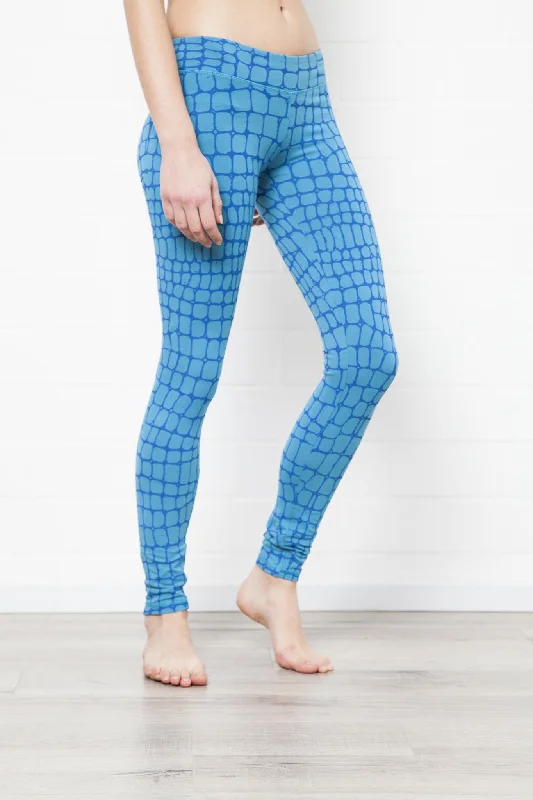 Crocodile Leggings - Turquoise