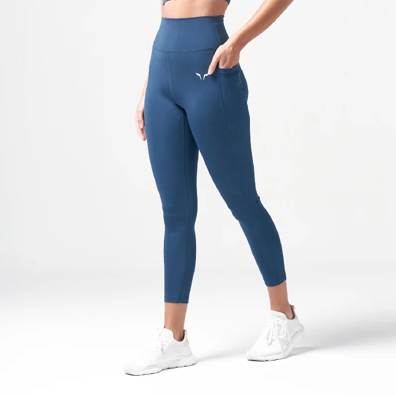 Essential Cropped Leggings 24" - Teal