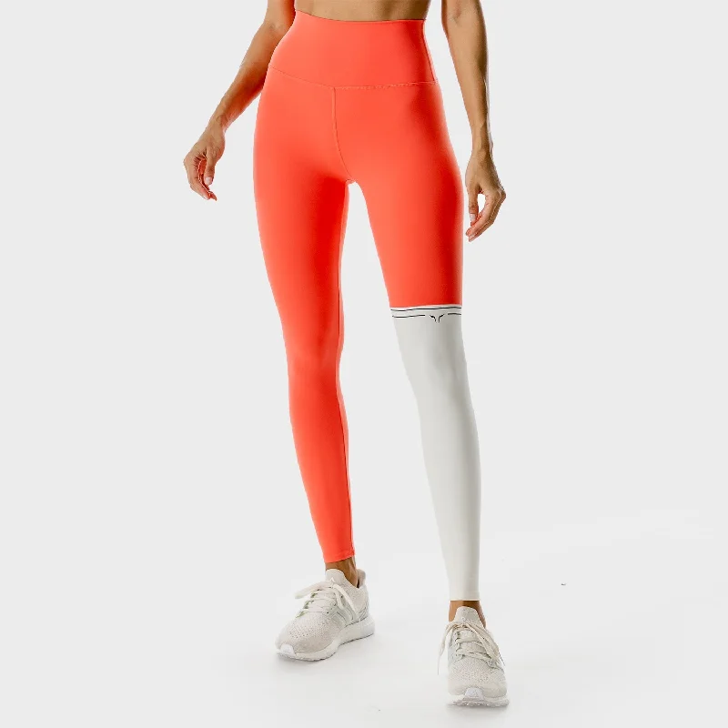 LAB360° Colour Block Leggings - Hot Coral