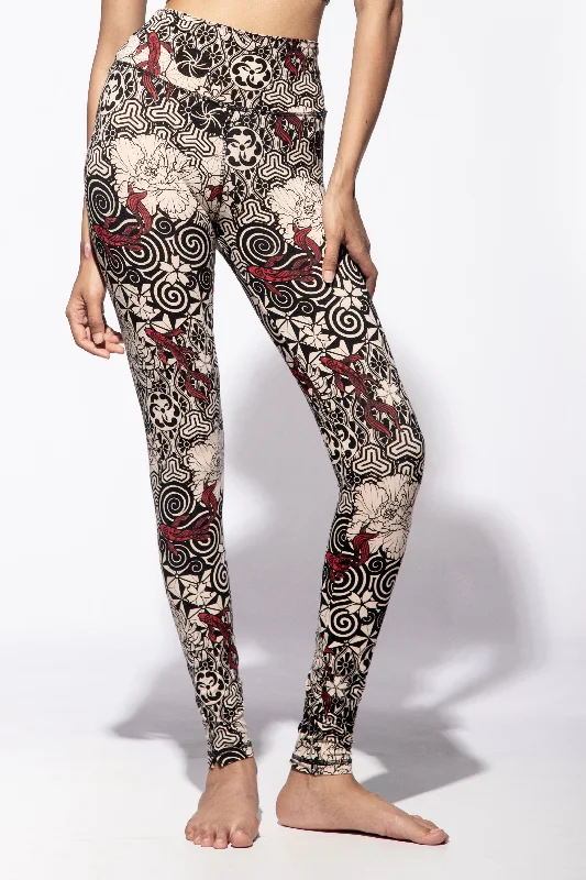 Nagomi Leggings - Cream Black