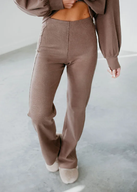 Amberly Brushed Straight Pant