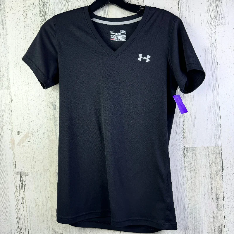 Black Athletic Top Short Sleeve Under Armour, Size S