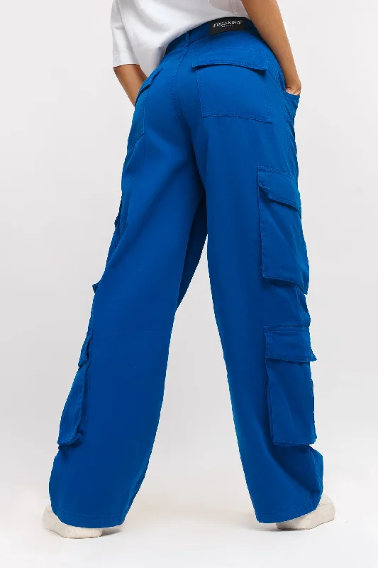 Bright Blue Cargo Pants