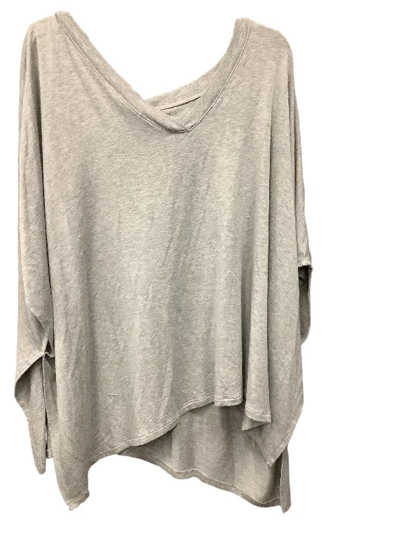 Grey Athletic Top Short Sleeve Beyond Yoga, Size Xl