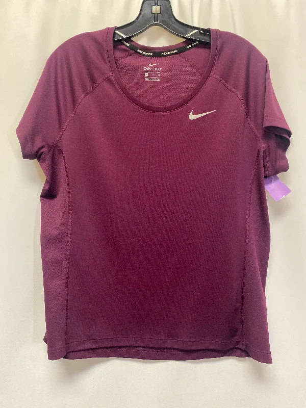 Purple Athletic Top Short Sleeve Nike, Size Xl