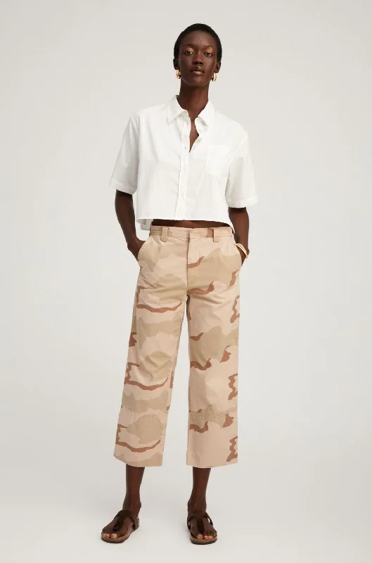 Dusty Pink Camouflage Slash Pocket Trousers