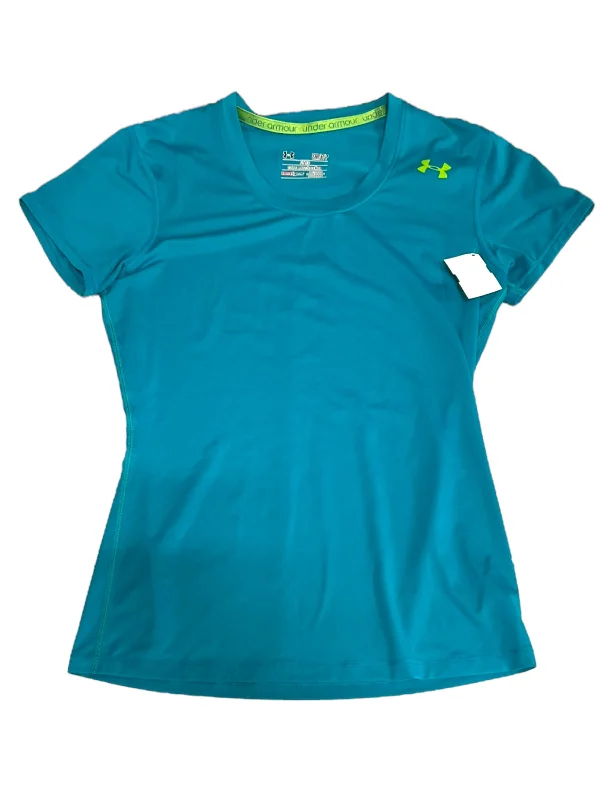 Teal Athletic Top Short Sleeve Under Armour, Size S