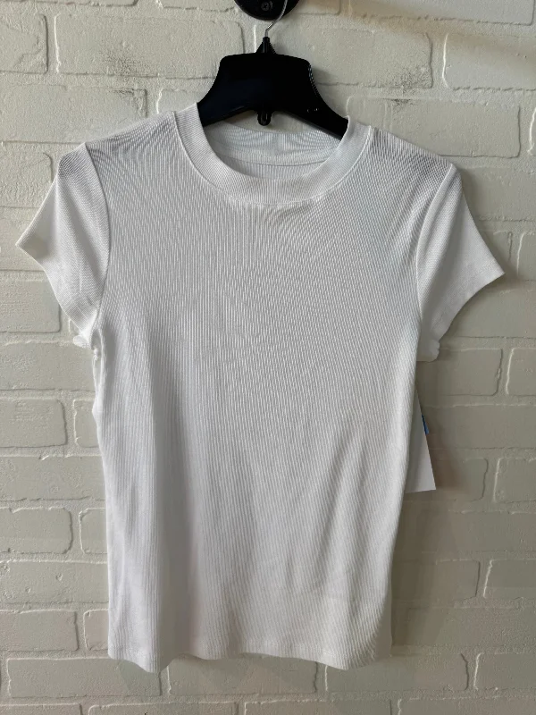 Top Short Sleeve Basic By A New Day In White, Size: M