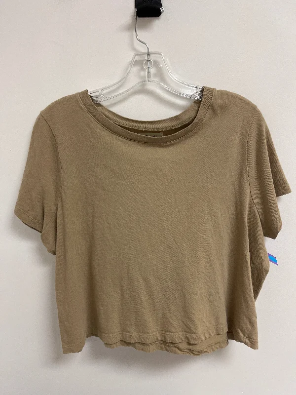 Top Short Sleeve Basic By Madewell In Brown, Size: L