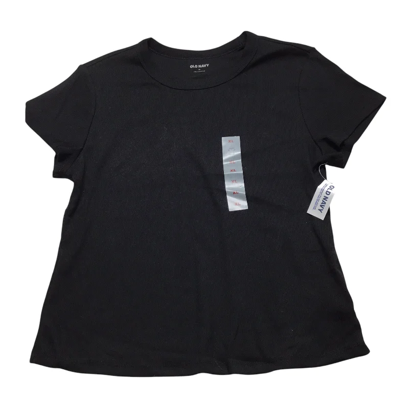 Top Short Sleeve Basic By Old Navy In Black, Size: Xl