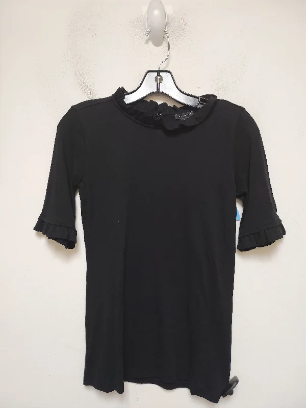 Top Short Sleeve By Ann Taylor In Black, Size: Xs