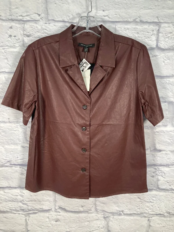 Top Short Sleeve By Banana Republic In Brown, Size: Xs