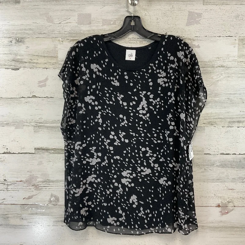 Top Short Sleeve By Cabi In Black, Size: M