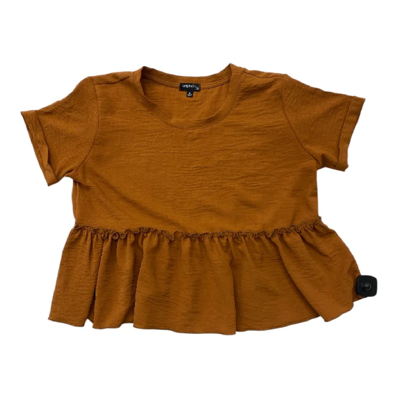 Top Short Sleeve By ORIGINALITY In Copper, Size: S