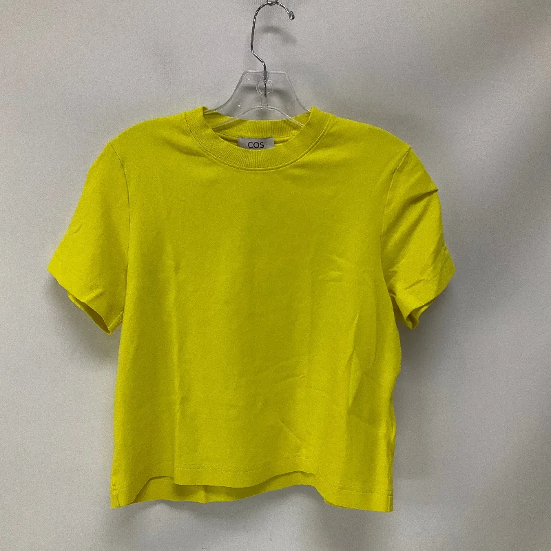 Top Short Sleeve By Cos In Yellow, Size: M