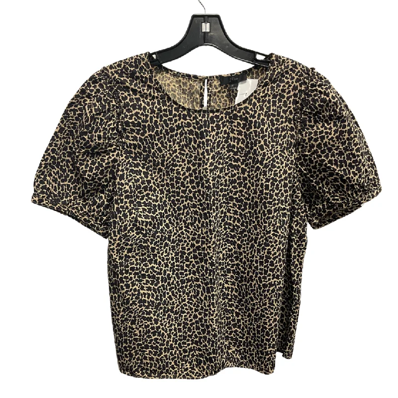 Top Short Sleeve By J. Crew In Animal Print, Size: Xl