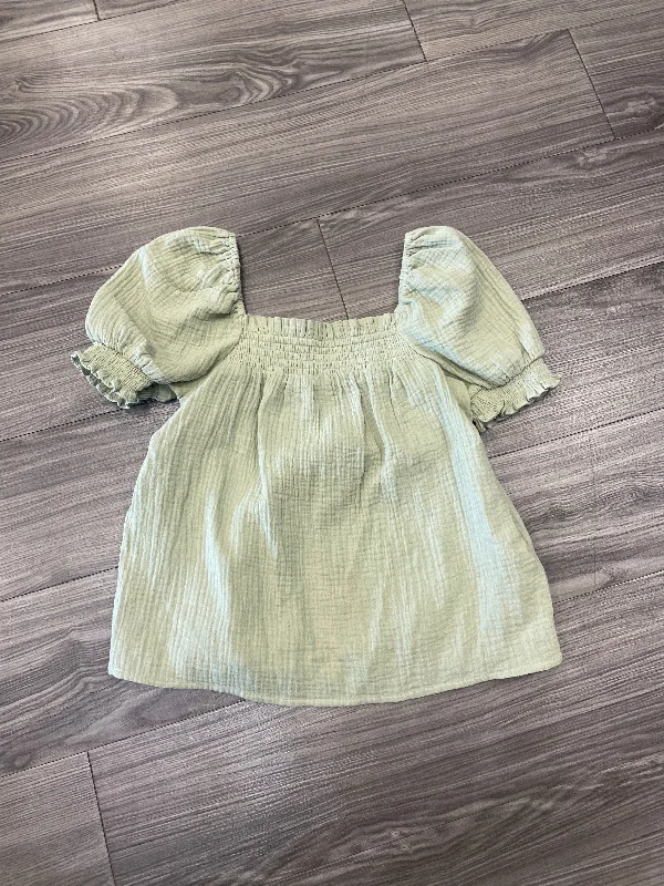 Top Short Sleeve By J. Crew In Green, Size: Xs