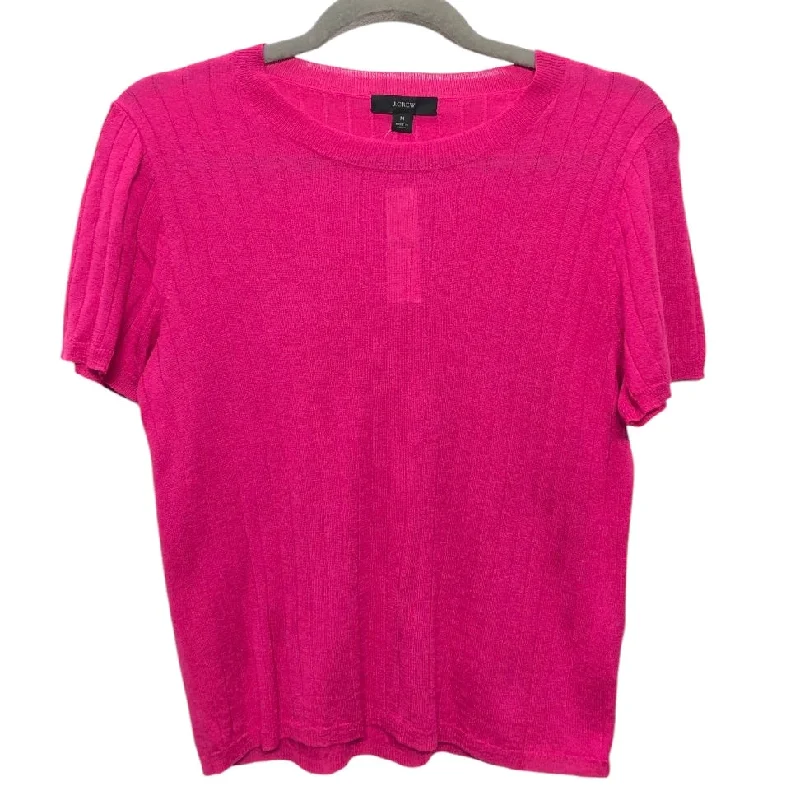 Top Short Sleeve By J. Crew In Pink, Size: M