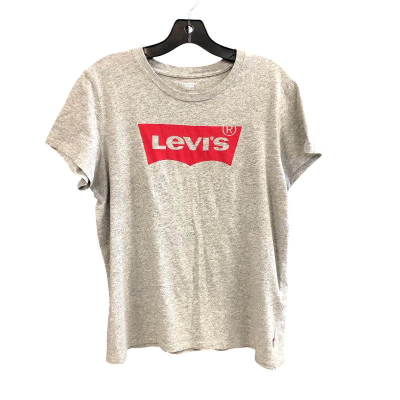 Top Short Sleeve By Levis In Grey, Size: M