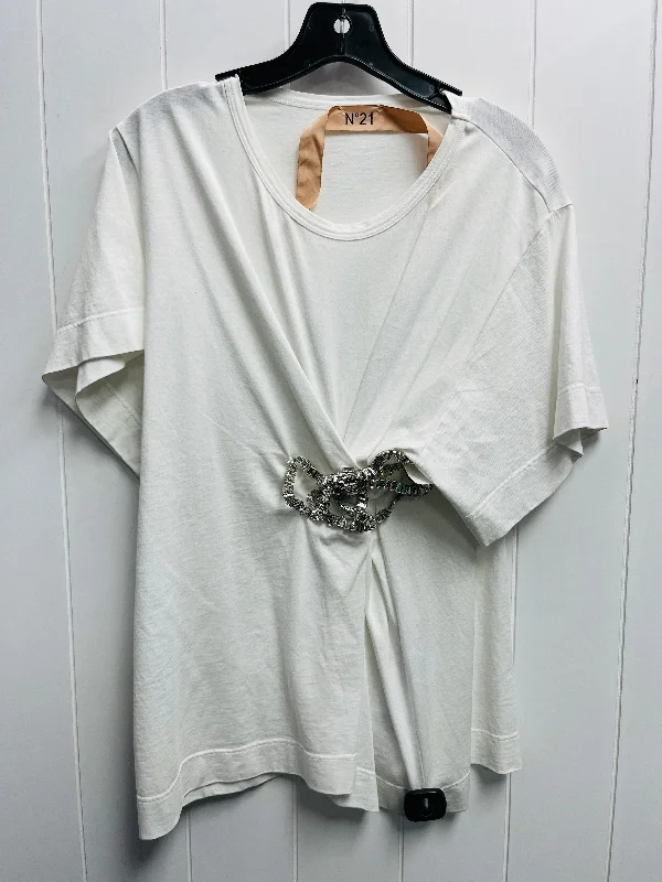 Top Short Sleeve By NO 21 - 42 In White, Size: M