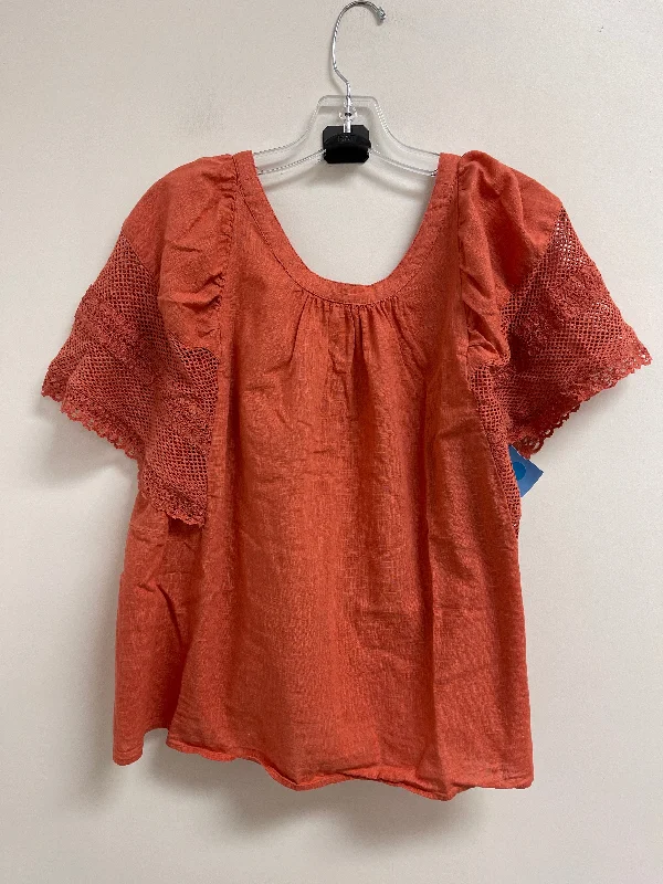 Top Short Sleeve By Old Navy In Orange, Size: L