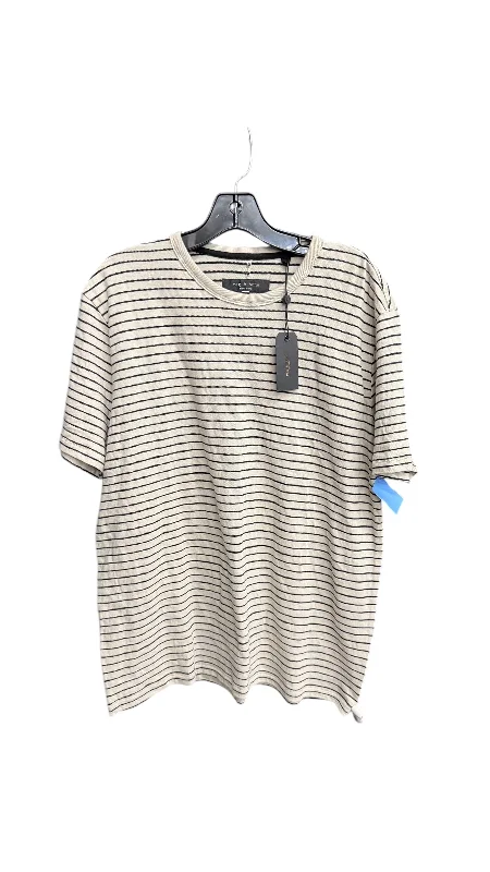 Top Short Sleeve By Rag And Bone In Striped Pattern, Size: L