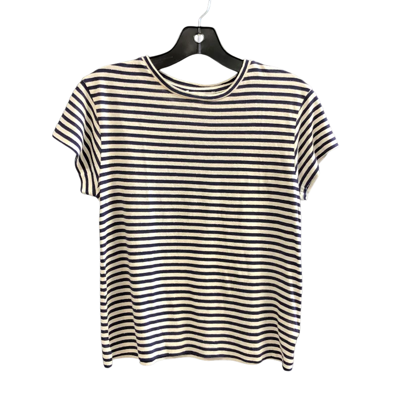 Top Short Sleeve By Vince In Striped Pattern, Size: Xs