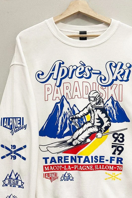 Apres Ski Sleeve Print Sweatshirt S-XL