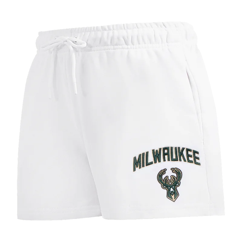 NBA MILWAUKEE BUCKS CLASSIC WOMEN'S SHORT (WHITE)