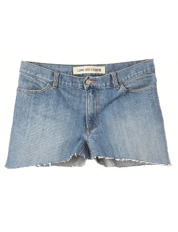 Reworked Molly Frayed Denim Shorts - W32