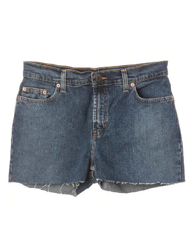 Reworked Molly Frayed Denim Shorts - W30