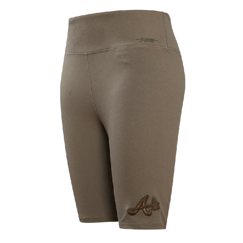 MLB ATLANTA BRAVES NEUTRAL JERSEY WOMEN'S BIKE SHORT (TAUPE)