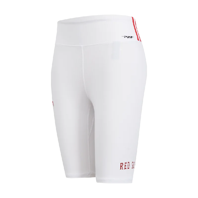 MLB BOSTON RED SOX CLASSIC WOMEN'S CTN BIKE SHORT (WHITE)